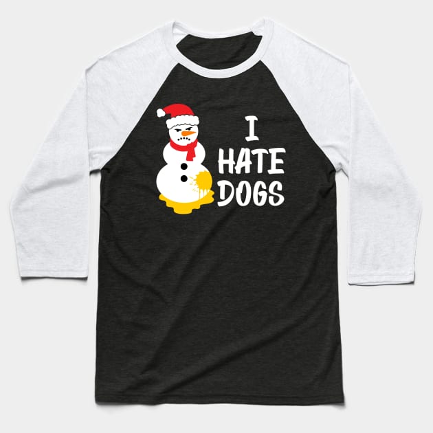 Pissed angry snowman Baseball T-Shirt by Hobbybox